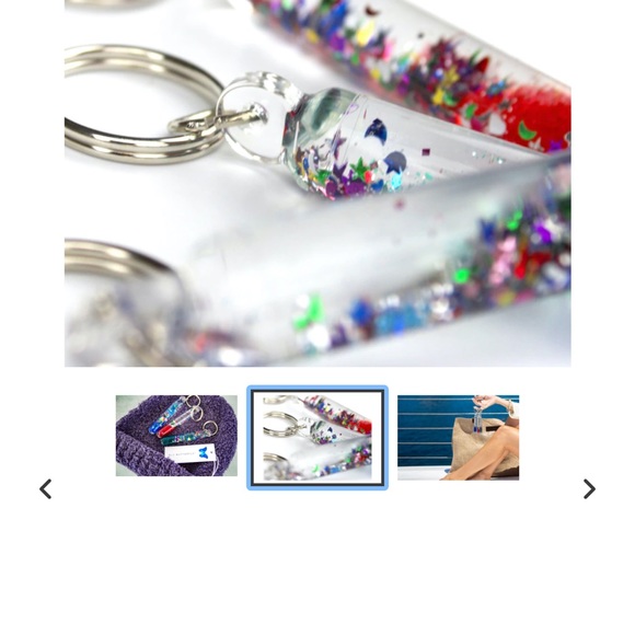 Three full sets of glitter keychains (each set has one, blue, green, and red) 🦋 - Picture 5 of 5